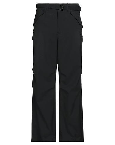SACAI Casual trouser Black 70% Polyester, 30% Wool