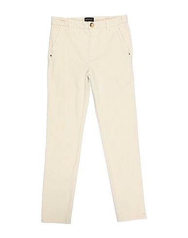 MONNALISA Casual trouser Ivory 97% Cotton, 3% Elastane