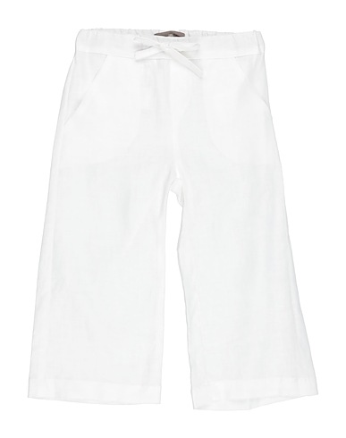 LITTLE BEAR Casual trouser White 100% Linen