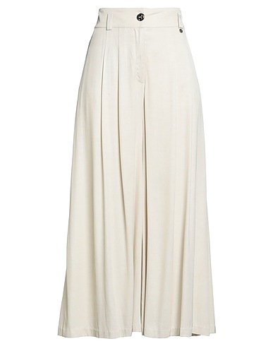 LIU •JO Casual trouser Beige 79% Cotton, 21% Silk