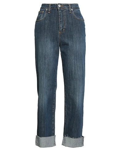 LE STREGHE Denim pants Blue 98% Cotton, 2% Elastane