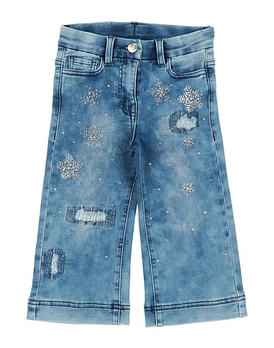 MONNALISA Pantalon en jean Bleu 89% Coton, 10% Polyester, 1% Élasthanne