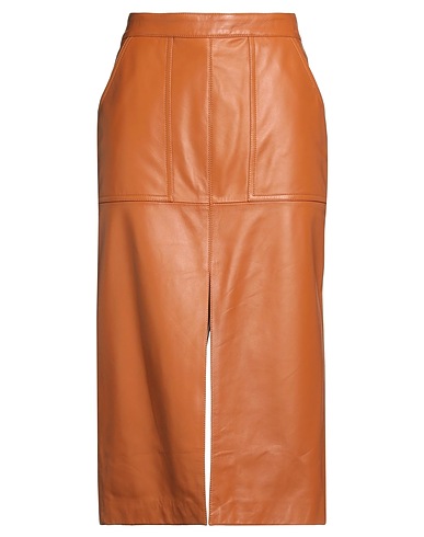 MARNI Midi skirt Tan Lambskin