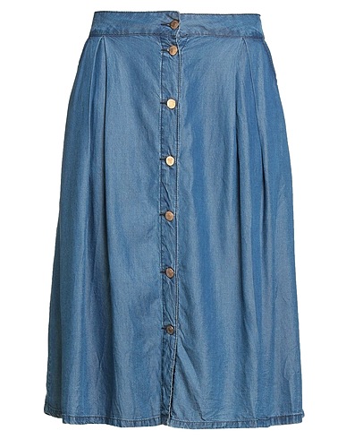 VILA Midi skirt Blue 100% Lyocell