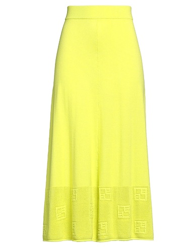 BEATRICE .B Midi skirt VERDE LIME 100% Virgin Wool