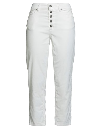 DONDUP Casual trouser White 62% Cotton, 36% Lyocell, 2% Elastane
