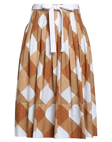 HIGH Gonna midi USE Khaki 100% Cotone