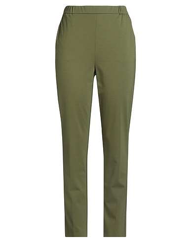EMME by MARELLA Casual trouser Military green 53% Viscose, 41% Polyamide, 6% Elastane