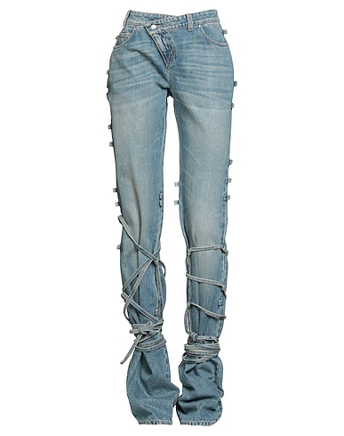 MCQUEEN Bootcut Jeans 100% Cotton, Calfskin