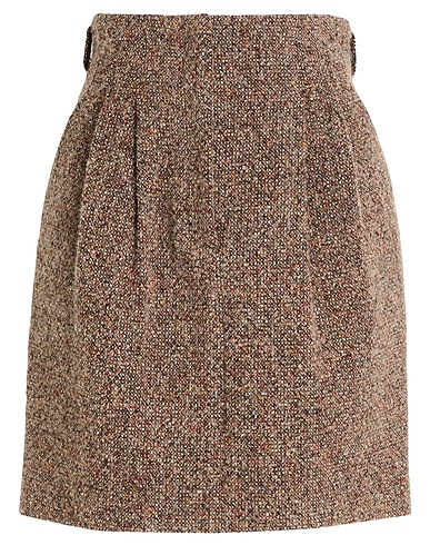 PHILOSOPHY di LORENZO SERAFINI Mini skirt Light brown 34% Wool, 25% Polyester, 20% Acrylic, 12% Silk, 9% Other Fibres
