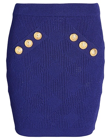 BALMAIN Mini skirt Navy 84% Viscose, 16% Polyester