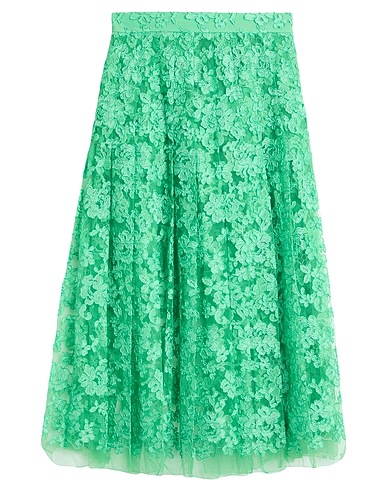 ERMANNO SCERVINO Midi skirt Green 69% Cotton, 20% Polyamide, 11% Polyester