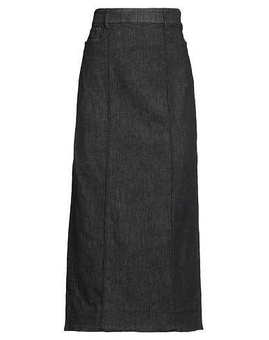 'S MAX MARA Denim skirt Black 90% Cotton, 8% Elastomultiester, 2% Elastane