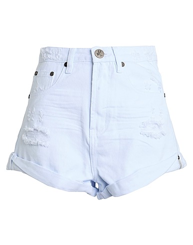 ONE TEASPOON Denim shorts Sky blue 100% Cotton