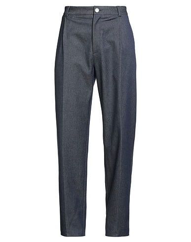 DIOR Casual trouser Navy blue 79% Cotton, 14% Cashmere, 5% Polyamide, 2% Elastane