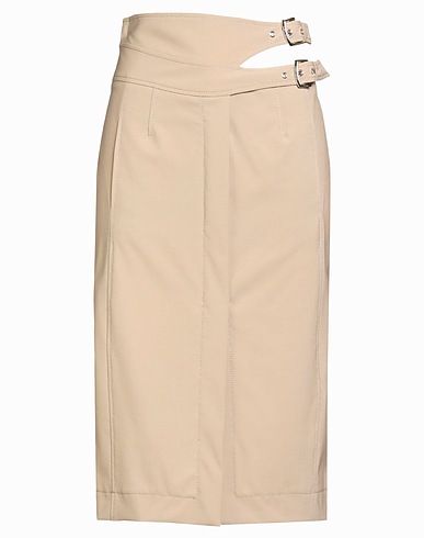 ALBERTA FERRETTI Midi skirt Beige 96% Virgin Wool, 4% Elastane
