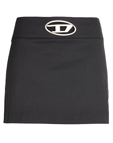 DIESEL Mini skirt Black 53% Polyester, 43% Wool, 4% Elastane