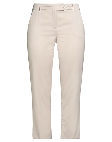MARELLA Casual trouser MONOCHROME Beige 55% Polyester, 45% Wool