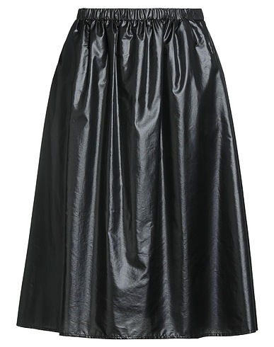MALÌPARMI Midi skirt Black 70% Polyester, 30% Silk