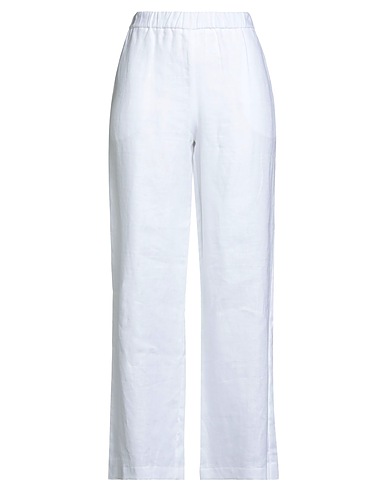 DESPIRAL Casual trouser White 100% Linen