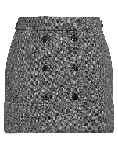 THOM BROWNE Mini skirt Grey 70% Merino Wool, 30% Mohair wool