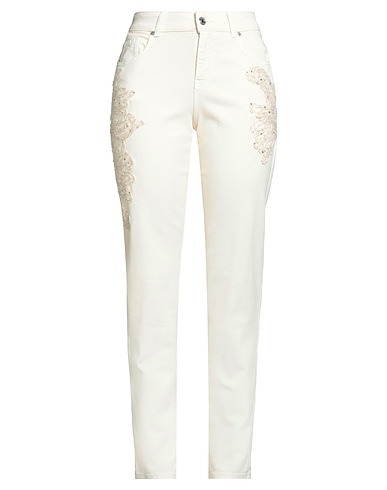 ERMANNO FIRENZE Casual trouser Beige 97% Cotton, 3% Elastane, Alpaca wool, Polyester, Polyamide