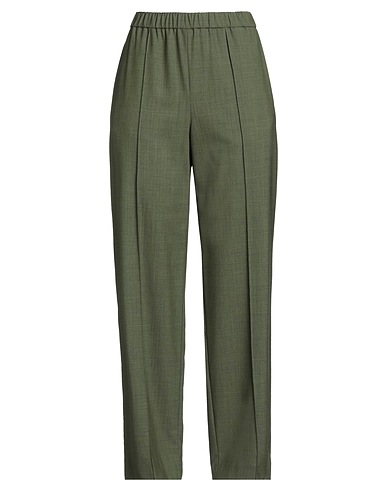 FABIANA FILIPPI Casual pants Military green 75% Virgin Wool, 23% Polyamide, 2% Elastane