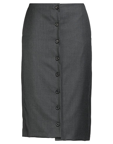 THOM BROWNE Midi skirt Charcoal 100% Wool
