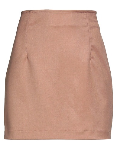 EM...MA Mini-jupe Camel 64% Polyester, 33% Viscose, 3% Élasthanne