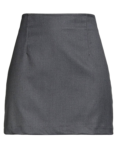 EM...MA Mini skirt Grey 64% Polyester, 33% Viscose, 3% Elastane