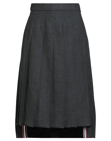 THOM BROWNE Midi skirt Charcoal 100% Wool