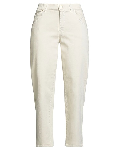 LORENA ANTONIAZZI Casual trouser Ivory 92% Cotton, 6% Elastomultiester, 2% Elastane