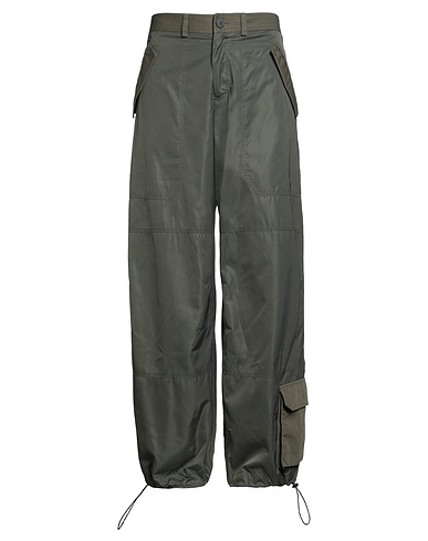 ISABEL BENENATO Pantalone Verde militare 100% Poliestere, Cotone, Poliammide