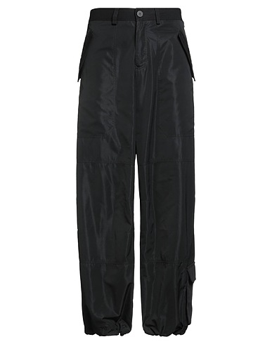 ISABEL BENENATO Casual pants Black 100% Polyester, Cotton, Polyamide