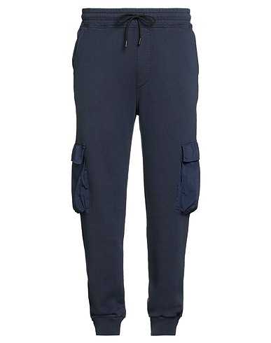 DONDUP Casual trouser Navy blue 100% Cotton, Polyamide, Elastane