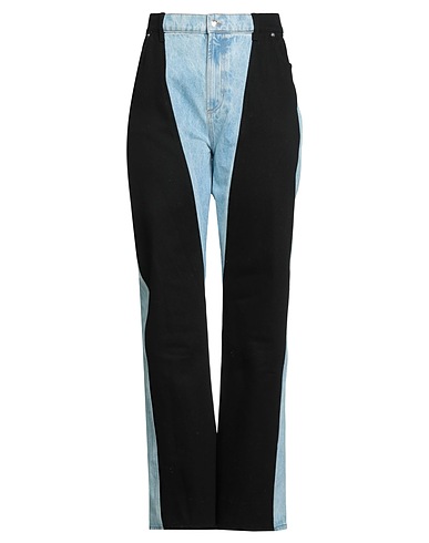 MUGLER Denim trousers Blue 100% Organic cotton