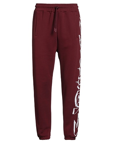 DISCLAIMER Casual pants Burgundy 100% Cotton