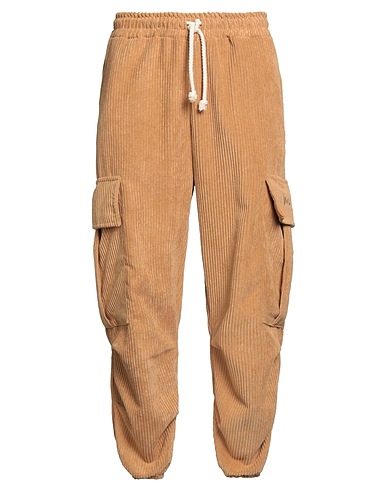 DISCLAIMER Casual trouser Camel 92% Polyester, 8% Polyamide