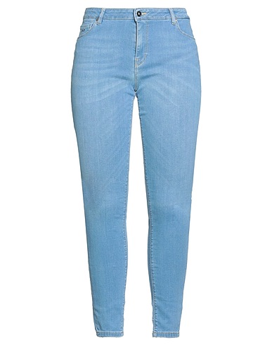 TRAMAROSSA Denim pants W BY TRAMAROSSA Blue 93% Cotton, 5% Polyester, 2% Elastane