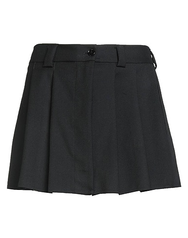 VICOLO Mini skirt Black 95% Wool, 5% Other Fibres