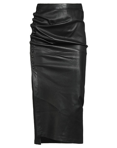 RABANNE Midi skirt Black 100% Lambskin