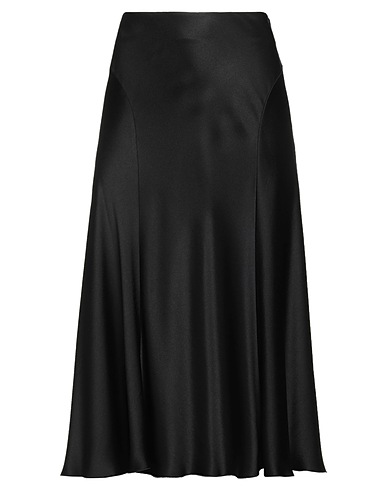 ALBERTA FERRETTI Midi skirt Black 64% Acetate, 36% Silk
