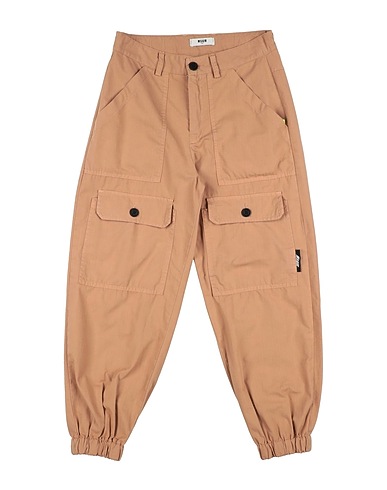 MSGM Casual trouser KIDS Camel 100% Cotton