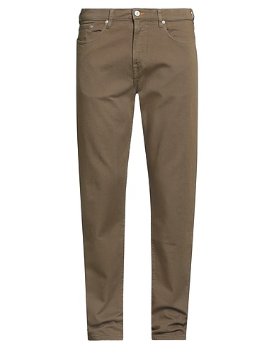 PS PAUL SMITH Denim trousers Military green 98% Cotton, 2% Elastane