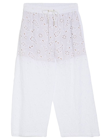 FABIANA FILIPPI Casual pants Off white 92% Cotton, 8% Polyester