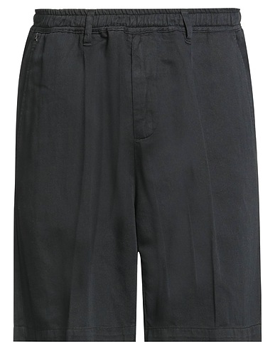 MESSAGERIE Shorts & Bermuda Black 52% Cotton, 24% Linen, 24% Lyocell