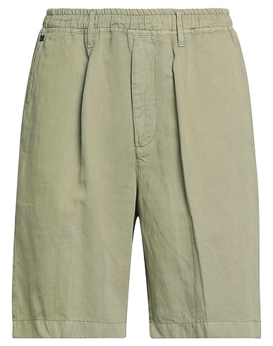 MESSAGERIE Shorts & Bermuda Military green 52% Cotton, 24% Linen, 24% Lyocell