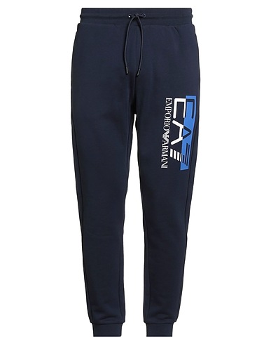 EA7 Casual trouser Navy blue 85% Cotton, 15% Polyester, Elastane