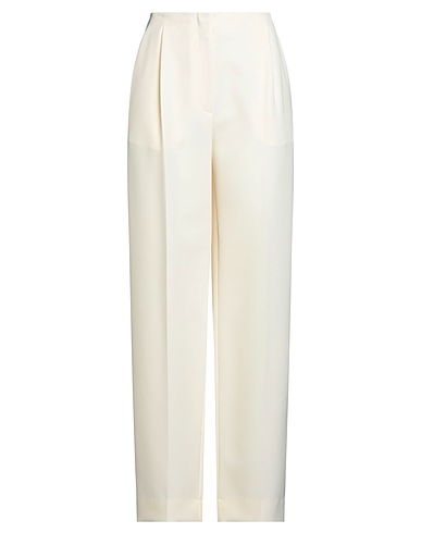 LARDINI Casual trouser Ivory 88% Polyester, 12% Elastane