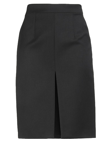 NINEMINUTES Midi skirt Black 64% Polyester, 34% Viscose, 2% Elastane